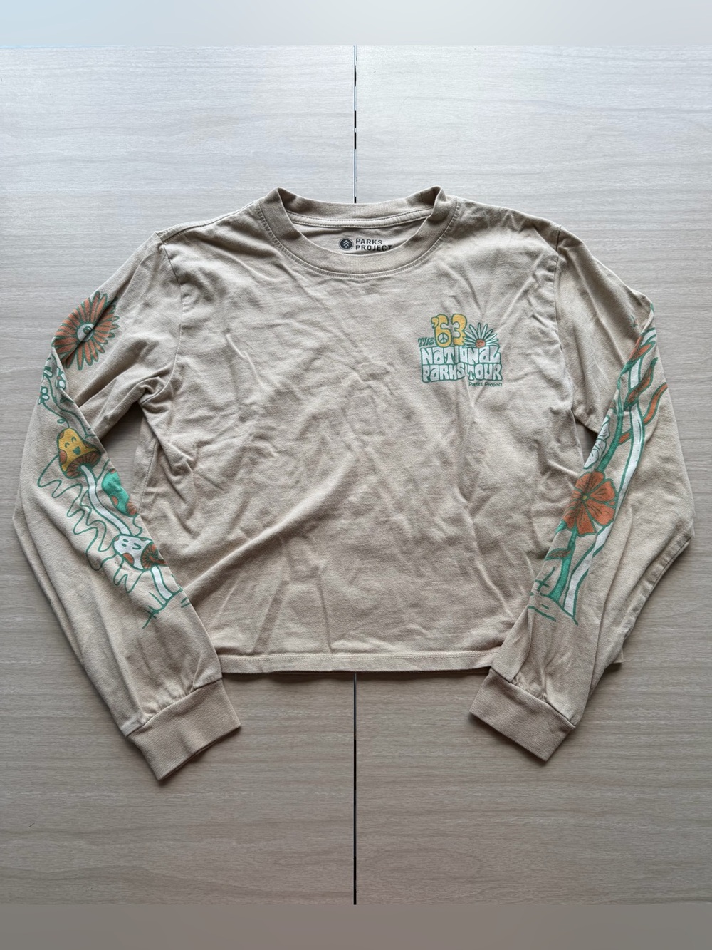 Parks Project Women’s Tan 'National Parks Tour' Floral Long Sleeve XS